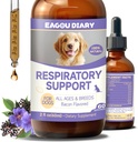 EagouDiary Dog Cough Treatment, Liquid Kennel Cough Treatment with Lysine, Mullein, Vitamins, Natural Supplement for Canine Respiratory, Sneezing, Dry, Wet & Barky Relief (60mL/2 Fl Oz)