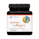 Youtheory Marine Collageen - 2500 mg - Ondersteunt Joint, Nail, Hair, Skin, Bone & Muscle Health* - met Aminozuren, Mineralen & Vitaminen C, A, E, B6 & B12-160 Tabletten (32-Dagvoorziening)