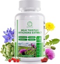 Melkdistelsupplement, leverreiniging Detox & Repair Formula, 16-in-1 Herbal Lever ondersteuning Pillen met Artichoke, L-Ergothioneine, Turnjube Dandelion Extract voor lever & Antioxidant 120 Capsules