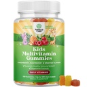 Natures Craft Plant Based Kids Multivitamine Gummies - Multivitamine voor kinderen Immuniteit ondersteuning Gummies met vitamines A C D3 E B en zink Gelatine en glutenvrije non-GMO Vitaminen Gummy Formule 120ct