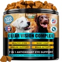 Oogvitaminen voor honden - Hond Vision Supplement voor Tear Stains, Hondenoogverzorging, Immune Ondersteuning - Vitamine С, Wortel, Visolie, Luteïne - 180 Zachte Kauwen met Duck Flavor - voor alle rassen en leeftijden