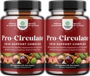Vein Support Supplements Leg and Veins - Full Body Circulation Supplement for Spider & Varicose Veins and Improved Flow with Horse Chestnut Extract & Flavonoids - Vegan Non-GMO Mini Caps (2 Month)