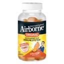 Airborne Vitamine C 750mg (per portie) Zesty Orange Flavored Gummies (63 Tel in een fles), Glutenvrije Immune Ondersteuning Supplement met Vitaminen A C E, Selenium, Echinacea & Gember