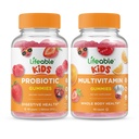 Levensbaar Probiotic 2 Miljard CFU Kids + Multivitamine Kids, Gummies Bundle - Grote Proeverij, Vitamine Supplement, Glutenvrij, GGO Vrij, Kauwbare Gummy