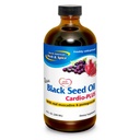 NORTH AMERICAN HERB & SPICE Huile de graines noires Cardio-Plus - 8 fl oz - Soutient la santé cardiaque avec la muscadine et la grenade - Non-OGM - 48 portions