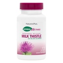 Natures Plus Herbal Actives Thistle de lait, libération prolongée - 500mg, 80% Silymarin, 30 comprimés végétariens - Sans gluten - 30 portions