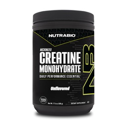 NutraBio Pure Micronized Creatine Monohydrate Supplément en poudre, non aromatisé, (500 g) - Supporte l'énergie musculaire en vrac, la récupération et la force - HPLC Tested Creatine Supplément en poudre pour hommes et femmes