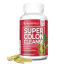Health Plus Super Colon Reiniging 15 dagen Levering van zacht Gut Cleanse Detox, Psyllium Husk, Probiotica voor Constipatie Verlichting & Digestieve Ondersteuning, 60 capsules