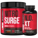 Usine Jacked Nitrosurge Pré-entraînement thermogénique Shred en ananas orange & N.O. XT Booster d'oxyde nitrique pour les hommes et les femmes