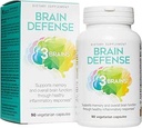 3 Hersenen door natuurlijke factoren, Hersenverdediging, Ondersteunt Geheugen en Hersenfunctie, Dieetsupplement, Vegetarisch, 90 Capsules (30 Serven)