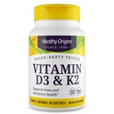 Gezonde oorsprong Vitamine D3 & K2 - Vitamine D3, 50 mcg - Vitamine K2, 200 mcg - gemakkelijk te absorberen vitamine D & vitamine K-supplementen - Niet-GMO- en glutenvrije supplementen - 60 softgels