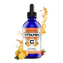 FWS Liquid Vitamin C Supplement voor volwassenen en kinderen, biologische, niet-GMO, Veganistisch, Gemakkelijk VIT C druppels, Ascorbinezuur, 4 maanden levering, Ondersteunt het immuunsysteem en de gezondheid van de huid, essentiële vitamine, 4 oz