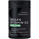 Sportonderzoek Vegan Vitamin D3 5000IU (125 mcg) met Kokosolie 100% plantaardige vitamine D voor bot, Joint & Immune Support Carrageen Free, Vegan Certified & Non-GMO Geverifieerd (60 Softgels)