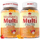 Womens Multivitamine Gummy met Omega 3(DHA/EPA), Vitamine D3 K2, Calcium, Inositol, Daily Womens Vitamine A C E B Complex, L-methylfolaat, Methyl B12, Sugar Free Methylated Multivitamines Mineralen, 120Cts