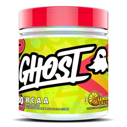 GHOST BCAA Powder Amino Acids Supplement, Citroen Crush - 30 Servers - Sugar-Free Intra, Post & Pre Workout Amino Powder & Recovery Drink, 7G BCAA