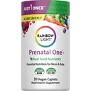 Rainbow Light High-Potency Prenatal One Multivitamine, Prenatal Health Multivitamine ondersteunt de gezondheid van moeder en baby's ontwikkeling, met vitamine C, Veganist, 30 Tellen
