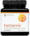 Youtheory Turmeric - 450 mg - with Black Pepper & Olive Leaf - Supports Joint & Brain Health* - Bevat Bioenhancers, Curcuminoïden & Herbal Extracts - 60 tabletten (20 dagen supply)