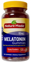 Nature Made Melatonine 10mg Dreamy Aardbei Natuurlijke smaken, 150 Gummies