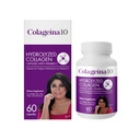 Colageina 10 Gehydrolyseerde Collageen Capsules met Vitamine C - Anti-Aging Dieetsupplement voor gezonde huid, haar, nagels, gewrichten en botten - 60 Tellen