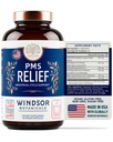 PMS Ondersteuning Supplement voor vrouwen met kuifbes, Maca Root, Ashwagandha - Periode Relief, Bloating Relief voor vrouwen, Mood Support, Hormone Balance Kruidensupplementen - 30 Dag, 60 Vegan Capsules