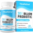 300 miljard CFU Probiotica voor vrouwen en mannen - 12 strains + 3 Organic Prebiotics, Probiotics for Digestief Health & Immune, Gut Health & Bloating, Gut Health for Women & Men - 60 Capsules