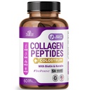 Collageen Peptiden voor vrouwen met Colostrum, Biotine en Keratine - Type I, II, III, V, X - 5X Hogere Absorptie - Haarhuid en Nagels Vitaminen - Collageen voor vrouwen - Collageen Pillen - 60 Capsules