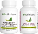 BiOptimizers Magnesium Doorbraak 4.0, (60 capsules) & Cycle Care, (90 capsules) - Natural Sleep, Brain, and Menstrual Relief Support Supplement Bundle