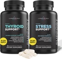 Livingood Daily Thyroid Support Bundle - Complete Thyroid Supplement Plus Adrenal en Cortisol Ondersteuning
