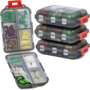 4PS Travel Pill Organizer met 164 Slice Labels,10 Compartments Travel Pill Box Portable Vouwbare kleine pil geval Daily Pill Container Gebruikt voor Carry Storage Medicine Organisator door M Muchengbao (Grey)
