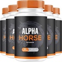 (5 Pack) Alpha Horse, Alpha Horse Pills voor mannen, Alpha Horse Capsules, Alpha Horse Supplement, Alpha Horse Vitamine Alle natuurlijke Premium Formule, Alpha Horse Supplement Ondersteuning, 300 Capsules voor 5 maanden