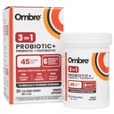 Ombre 3-en-1 Probiotique, prébiotique et postbiotique pour la santé digestive et la santé gorgée - 45 milliards CFU - Bloating, Constipation & Gas Relief - Soutien métabolique et immunitaire pour les femmes et les hommes, 30 jours