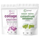 Micro Ingrediënten Multi Collageen Proteïne Poeder 2 Ponden & Instant Colostrum Powder Bundle 2 Pack 