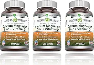 Verbazingwekkende formules Calcium Magnesium Zink met Vitamine D3 Supplement 