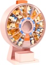 Daviky Pill Dispenser Daily, Grand Organisateur de pilules avec utilisation murale ou permanente, 14 jours Pill Container, Push Button Design, Pill Box hebdomadaire pour la vitamine, la médecine, le supplément, l'huile de poisson (puits)