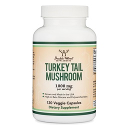 Turkije staart paddo supplement (120 capsules - 2 maanden aanbod) (Coriolus Versicolor) Uitgebreide Immune System Support, Non-GMO, Glutenvrij, Groeide en Encapsulated in De VS door Dubbel Hout