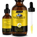 Uocasi huile de graine noire, pressée à froid, 100% pure et naturelle, croissance des cheveux et soins de la peau, 2,02 Fl Oz
