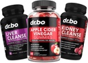 ACV Gummies & Lever Nier Reiniging - 1000MG Apple Cider Vinegar Gummies & Lever Reiniging Nieren Detox Capsules voor spijsvertering, Gut Health, Reiniging, Detox, Flushing & Metabolisme