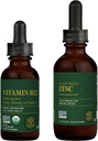 Global Healing Center - Vitamine B12 en Organic Zink Liquid Supplement Kit - Lang aanhoudende energie, Immuunsysteem Boost, Hormone Balance