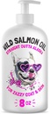 Wild Alaska Zalmolie voor honden en katten - Pure vis Omega 3 6 9 Liquid EPA DHA vetzuren - Huid & jas supplement - Ondersteunt gezamenlijke functie, hersenen, ogen, Immune & Heart Health - Made in USA 8 oz