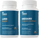 Dr. Tobias Lung Health en Oregano & Caprylzuur Blend, ondersteunt Lung Cleanse & Detox, Intestinal Health, Immuun Ondersteuning met Prebiotica & Herbs voor vrouwen & mannen