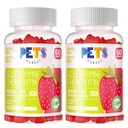 Huisdieren Zuiverste Glucosamine Chondroitin Gummies met MSM & Vlierbes Extra sterkte - Gezamenlijke ondersteuning, Antioxidant Immune Ondersteuning Supplement voor volwassenen, mannen en vrouwen.(2 Pack) Aardbei