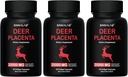 25.000 mg Hoogste Herten Placenta Supplement 60 Capsules - Gemaakt in Nieuw-Zeeland (Set van 3 Flessen, 180 Capsules)