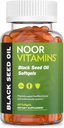Noor Vitaminen Halal Black Seed Oil Capsules, Halal Vitaminen, 1000 mg Black Seed Oil from Nigella Sativa, Thymochinon, Non-GMO, Glutenvrij, 60 Tel.