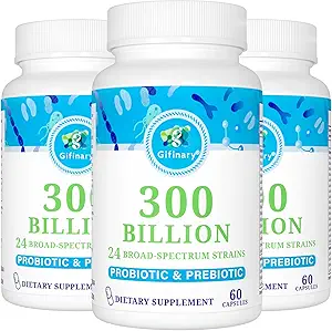 Probiotica voor vrouwen en mannen, 300 miljard CFU, 24 strengen Probiotica met 15 biologische kruiden probiotica Blend, Probiotische supplement voor spijsvertering Gut Immune & Whole-Body Health -6 maand aanbod