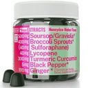 Soursop Graviola Curcumin Lycopeen Broccoli Spruiten Sulforaphane Extract Gummies met Kurkuma Curcumin Ginger Black Pepper, Sour Sop Guyabano Leaf Supplement, Kauw kauwbare pillen Capsules Supplementen