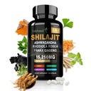 Shilajit pour les hommes/femmes - Pure Himalayan Organic,Shilajit Capsules avec Ashwagandha, Compléments 60 Capsules Alternative à la résine,rops et gommes