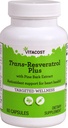 Vitacost Trans-Resveratrol Plus -- 60 Vegetarische Capsules
