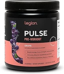 LEGION- Alle natuurlijke stikstofoxide Voorbehandeling Drink om energie te stimuleren, Creatine Free, natuurlijk zoet, Beta Alanine, Citrulline, Alpha GPC (Grape)