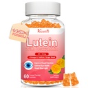 Luteïne en Zeaxanthine Supplementen Gummies, Advanced Eye Vitamin Supplement met bosbessen, Saffraan, Grape Seed, Omega 3 voor maculaire gezondheid, droog oog, visuele functie - Oranje smaak, 60 Tellen