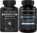 Vitale vitamines Magnesium Glycinate Capsules + Resveratrol Capsules